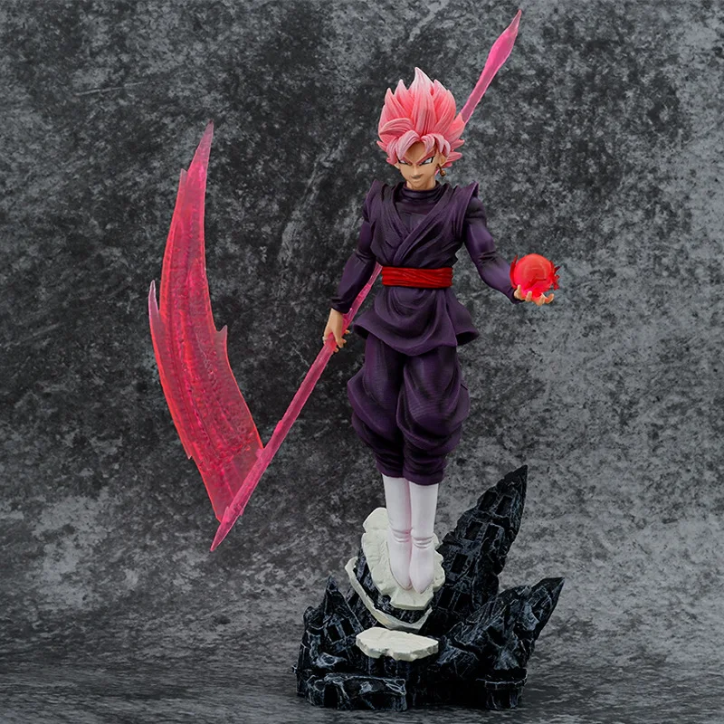 

36CM Anime Dragon Ball Z Super Saiyan Gokou Black PVC Action Figure Collection Model Kids Toys Doll Gift