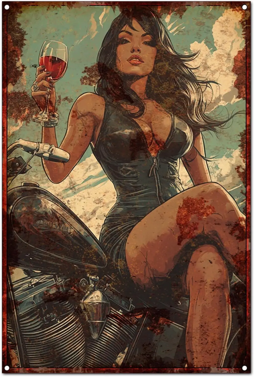 

Винтажная металлическая вывеска Garag