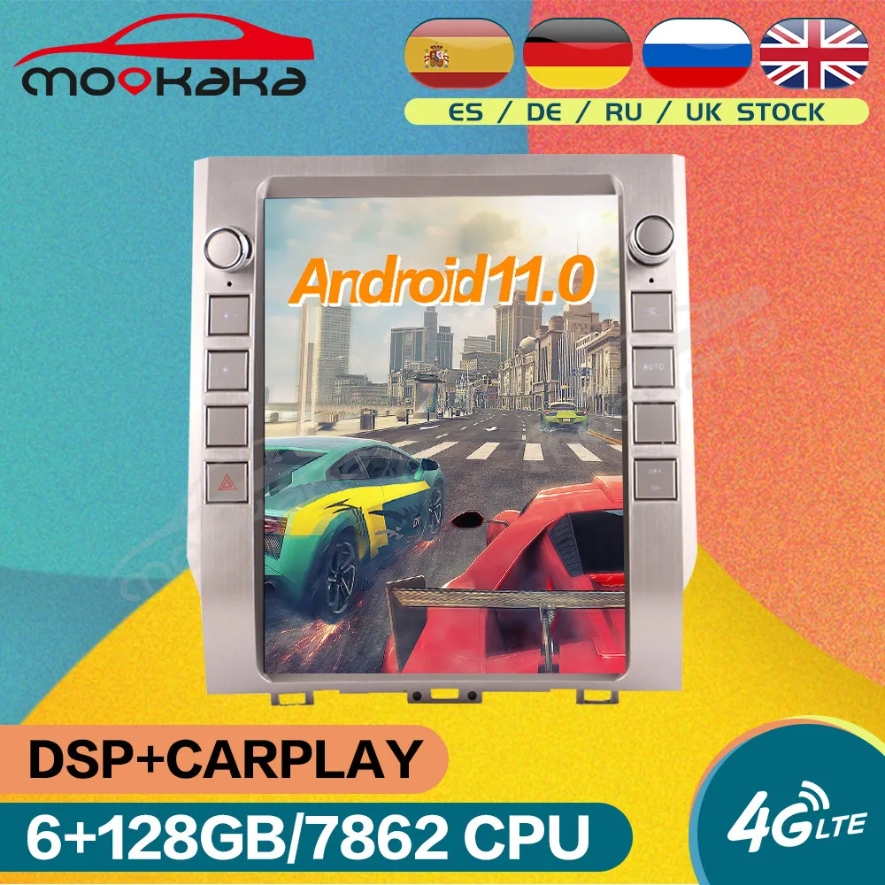 

Tesla Big Screen Android 11 For Toyota Tundra 2013 - 2020 Car Radio 128GB GPS Navigation Multimedia Player Auto Stereo Head Unit