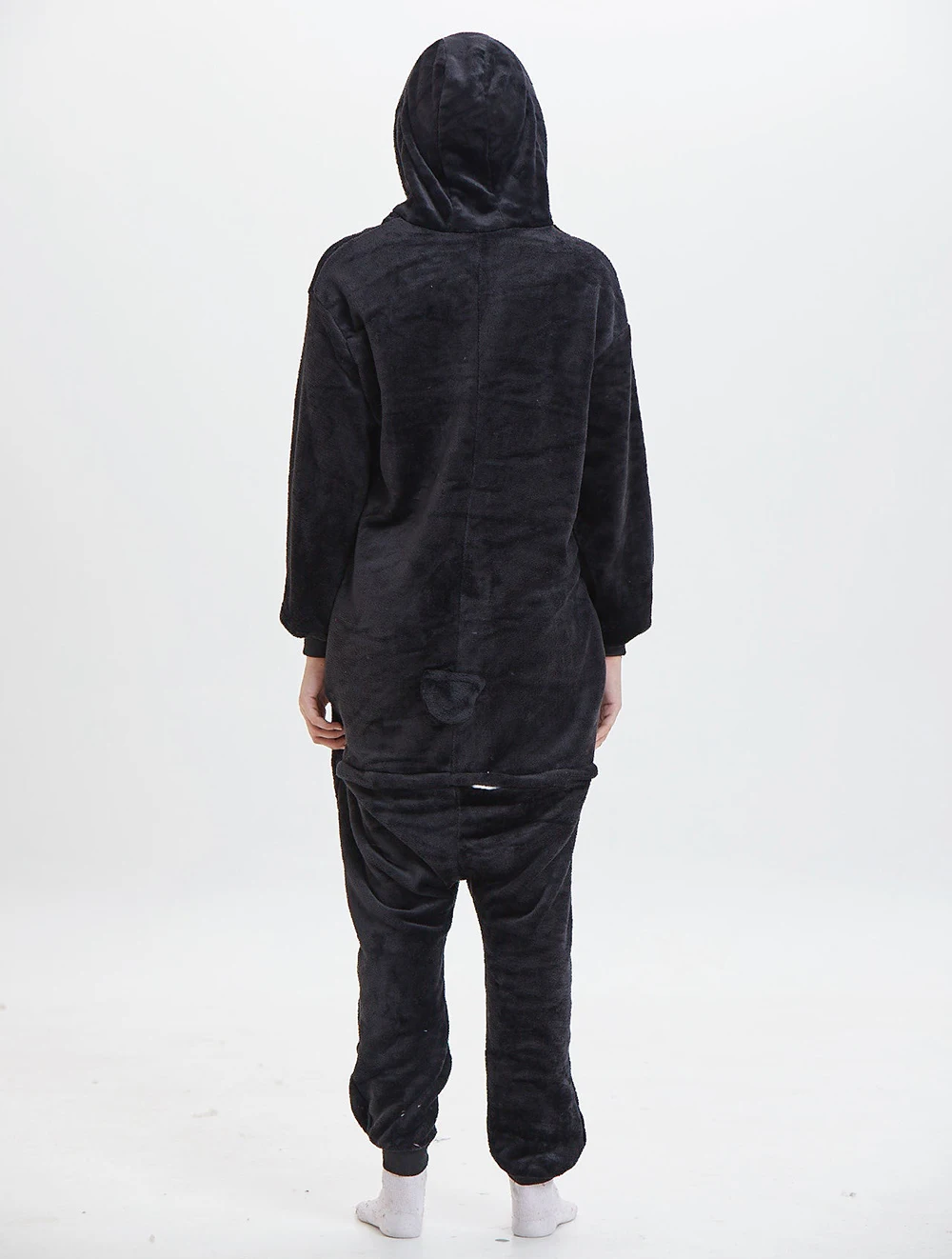 Unisex Winter Warm One-Piece Cartoon Animal Pajamas With A Yellow Mouth Polyester Slim Fit And Comfort Cute Sleepwear Cosplay