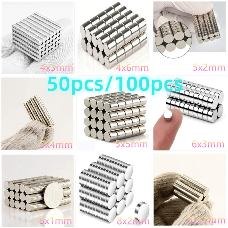 

Round Magnet Small Powerful Bulk Neodymium Permanent Magnet N35 Rare Earth Imanes De Neodimio 4x3,5x2,6x3,8x1,10x1mm Disc Magnet