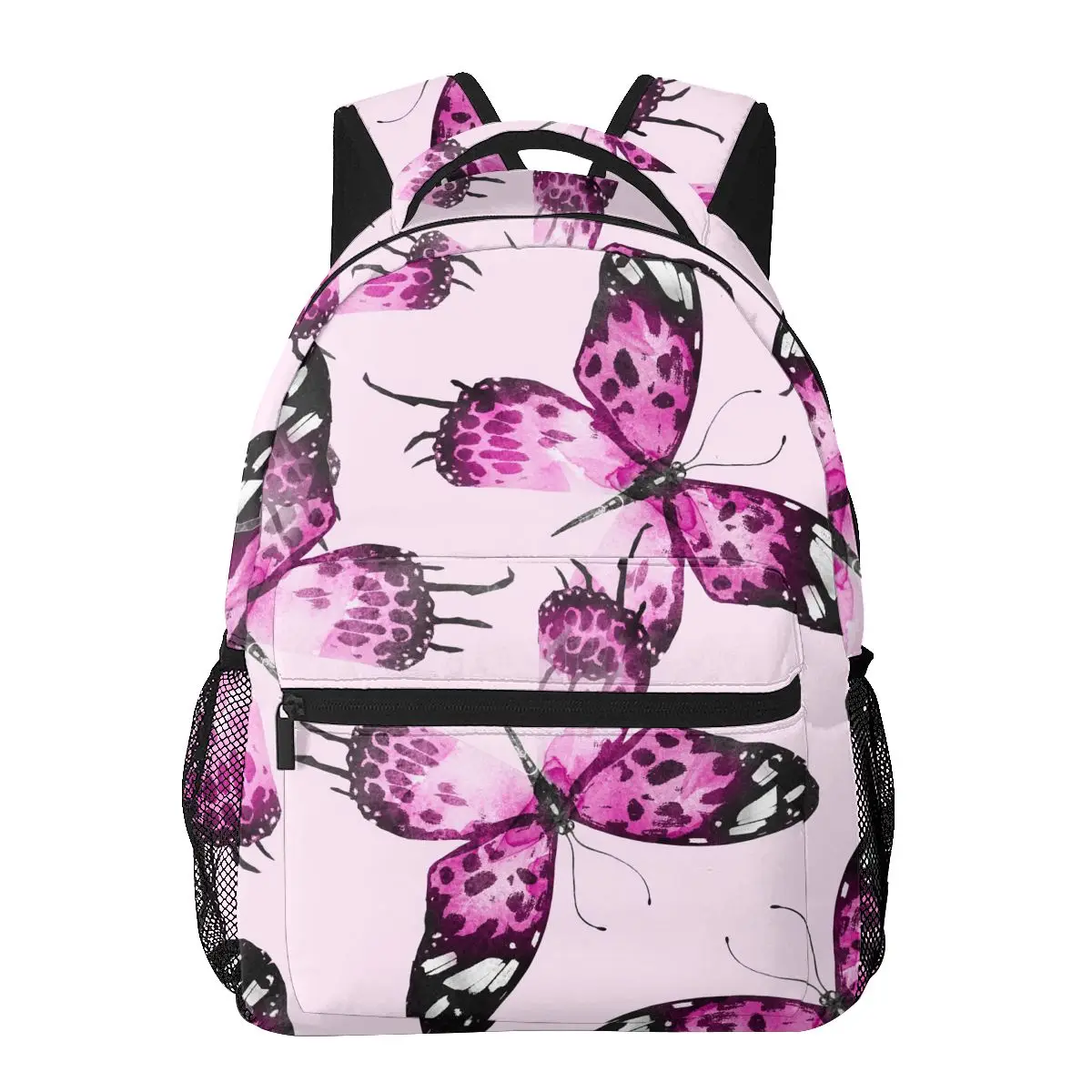 

Female Backpack Watercolor Pink Butterflies Women Backpack College School Bagpack Travel Shoulder Bags For Teenage Girls