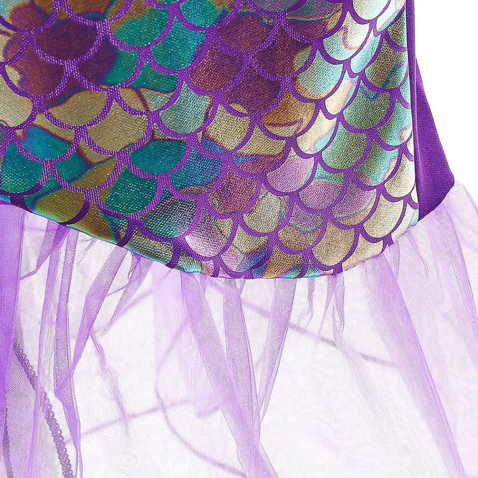 Женский костюм Русалочки летнее платье принцессы Ариэль без рукавов элегантная