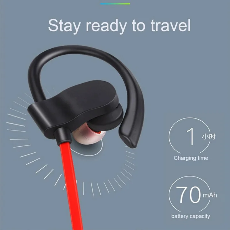Bluetooth 4.2 Earphones Upgraded In-ear Headphones Super Bass Earbuds Sweatproof Sport Headset With Handsfree Mic For Smartphone enlarge