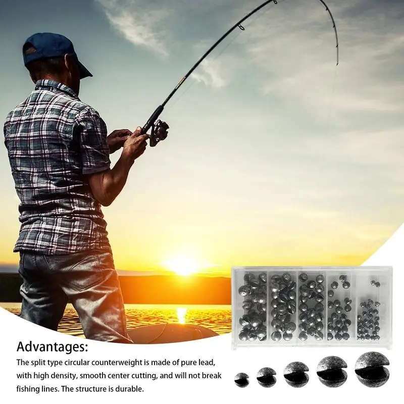 Рыболовные грузила регулируемые для ловли окуня 110 шт. 5 размеров