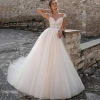 off the shoulder v neck wedding dress 2022 beach backless lace bride gown a line train pleats customized vestido de novia