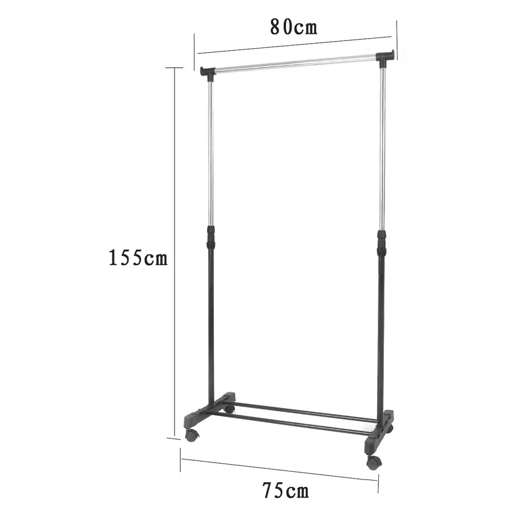 Новая регулируемая вешалка для одежды на колесиках пальто напольная хранения