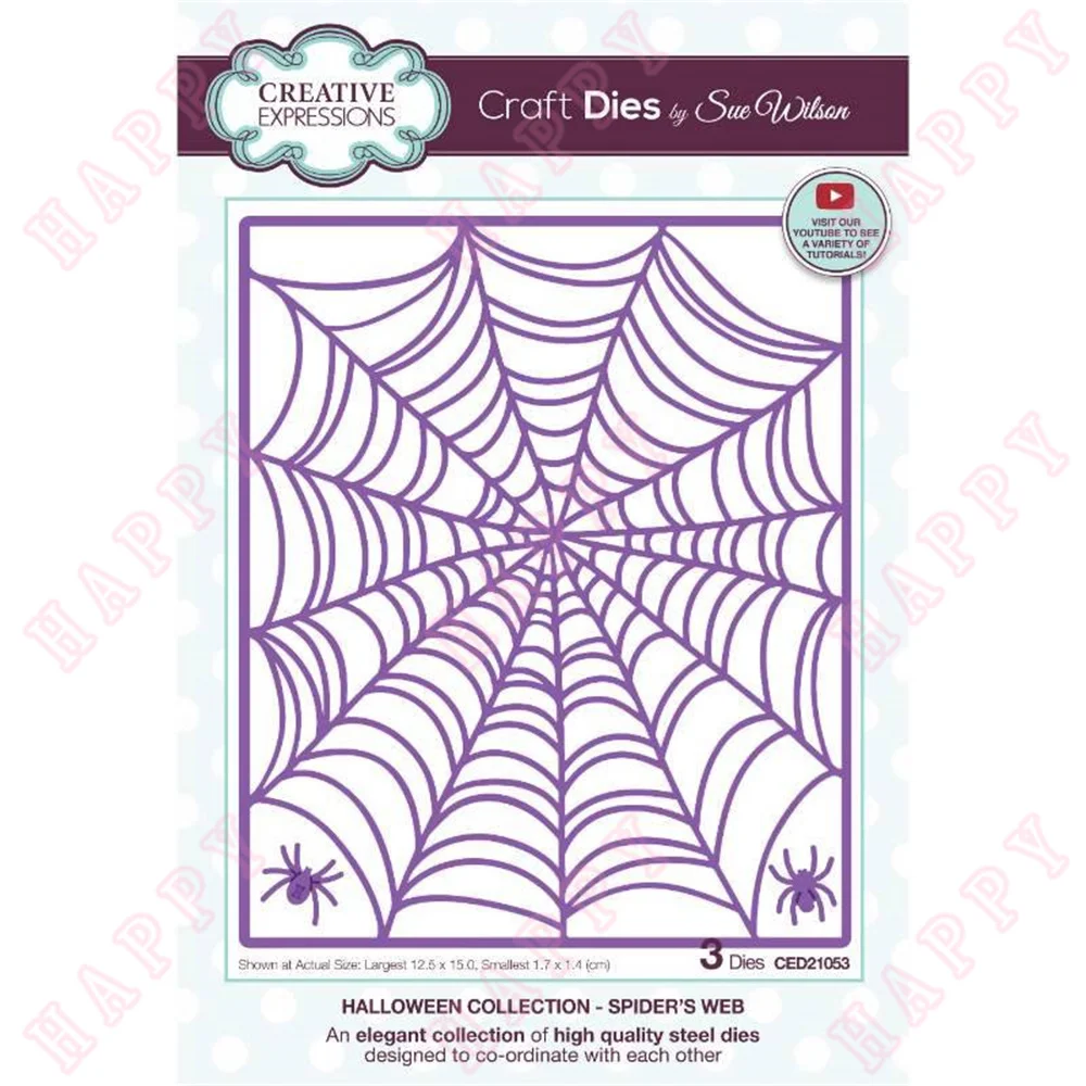 

Metal Cutting Dies Spider’s Web DIY Paper Craft Make Halloween Album Scrapbook Diary Greeting Crad Decoration Embossing Template