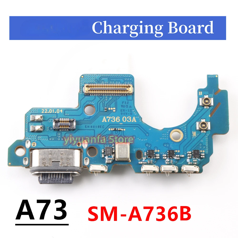 Порт зарядки 25 Вт для Samsung Galaxy A73 A736B зарядная плата USB-разъем разъем печатной платы