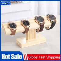 distressed vintage bracelets watches head rope hair tie storage rack light wooden jewelry display for exhibition