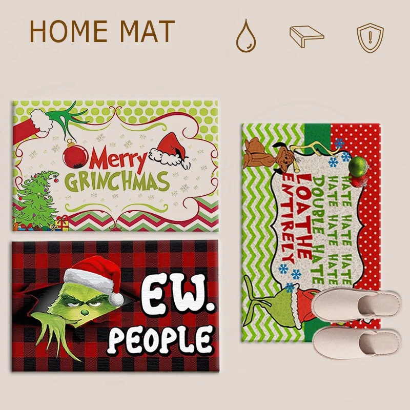 

Рождественский креативный Забавный Противоскользящий коврик для ванной, спальни, гостиной, домашний коврик, коврик для входной двери