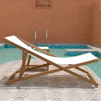 Armless Pool Chaise Lounge Outdoor Portable Reading Relaxing Chair Sun Loungers Folding Stylish Boden Liege Garden Furniture