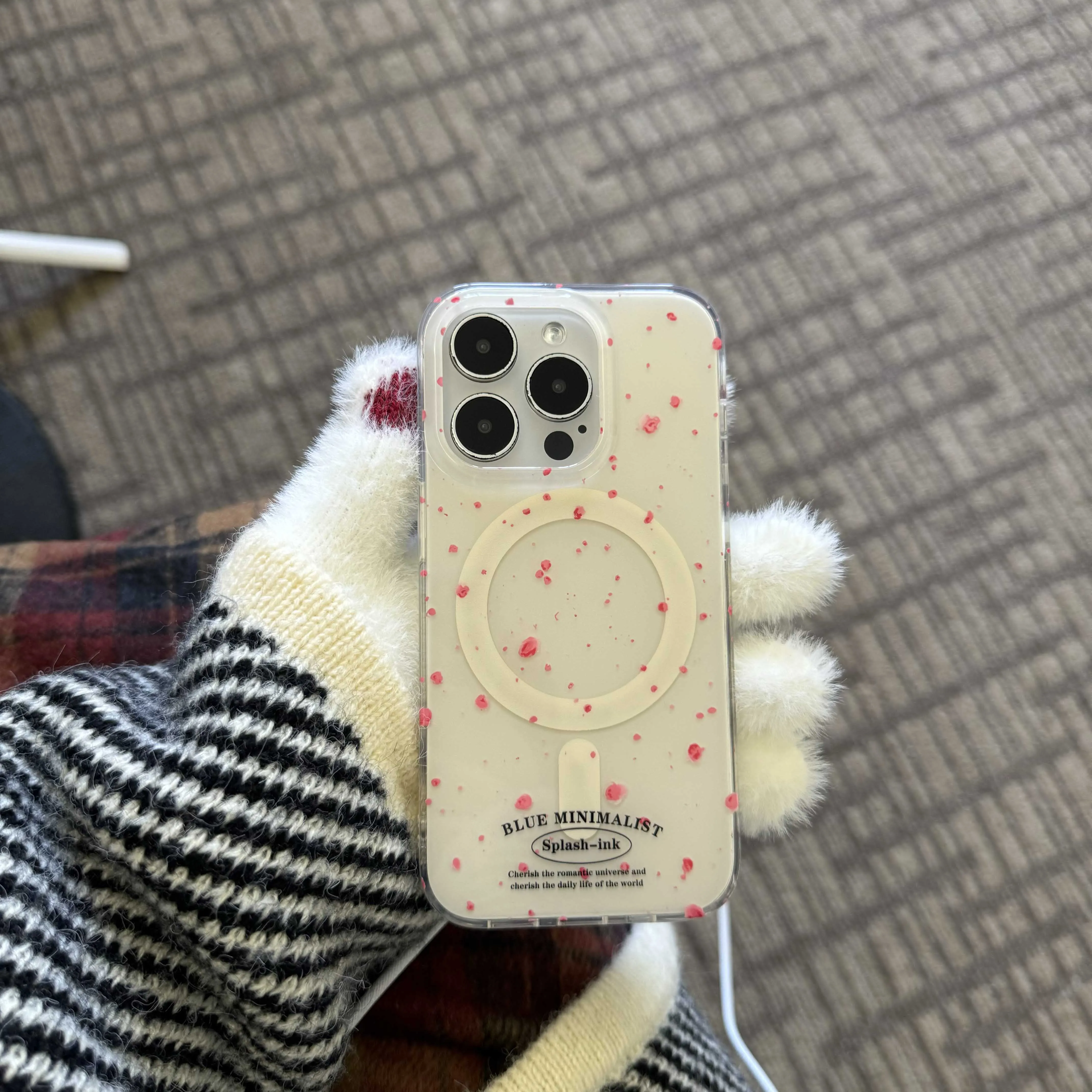 Корейский чехол для телефона с красными цветами магнитный держатель-подставка