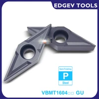 edgev 10pcs cnc lathe cutter carbide inserts vbmt160404 vbmt160408 vbmt331 vbmt tungsten turning tools steel p type