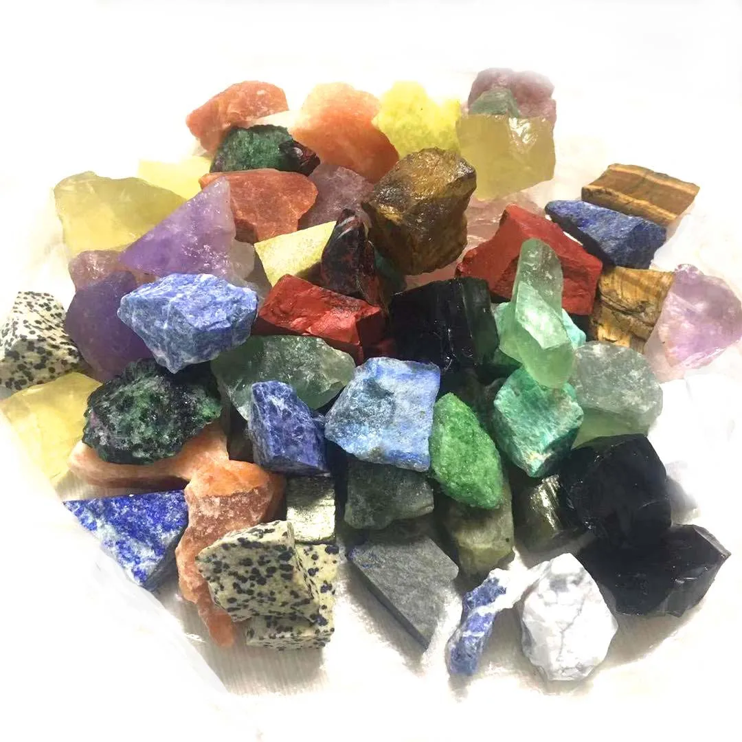 

35pcs/lot Different Mineral Specimens Natural Rare Raw Obsidian Colored Fluorite Gemstone Crystal Reiki Healing DIY