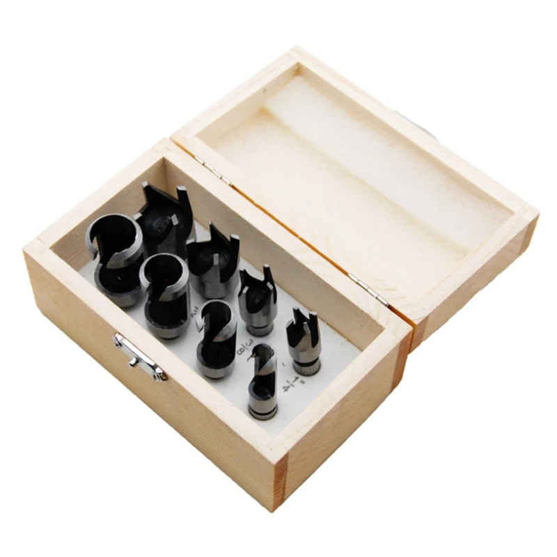 

8Pcs 6/10/13/16Mm Wood Plug Cutting Drill Bits Cylinder Claw Cutter Bored Hole Tenon 1/4 Inch 3/8 Inch 1/2 Inch 5/8 Inch