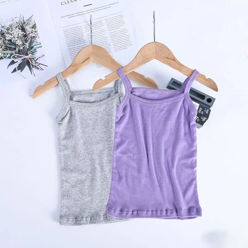 

2-6 Years Summer Baby Girls Camisole Cotton Everyday simplicity Vest Undershirt Children Sleeveless Singlet