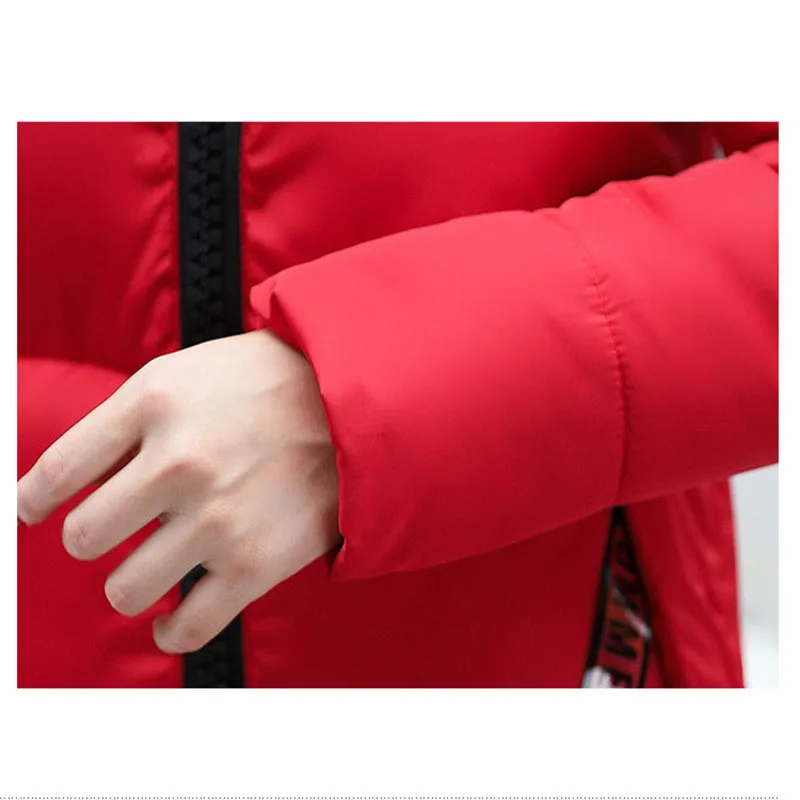 Women's long Parkas Winter New Ladies Korean large wool collar Polyester overcoat jacket Thick Slim Coat Outerwear Female