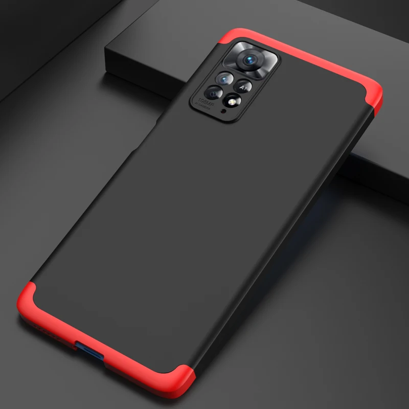 Чехол GKK для Xiaomi Redmi Note 10 11 Pro Plus 5G пластиковый жесткий матовый чехол с защитой 360