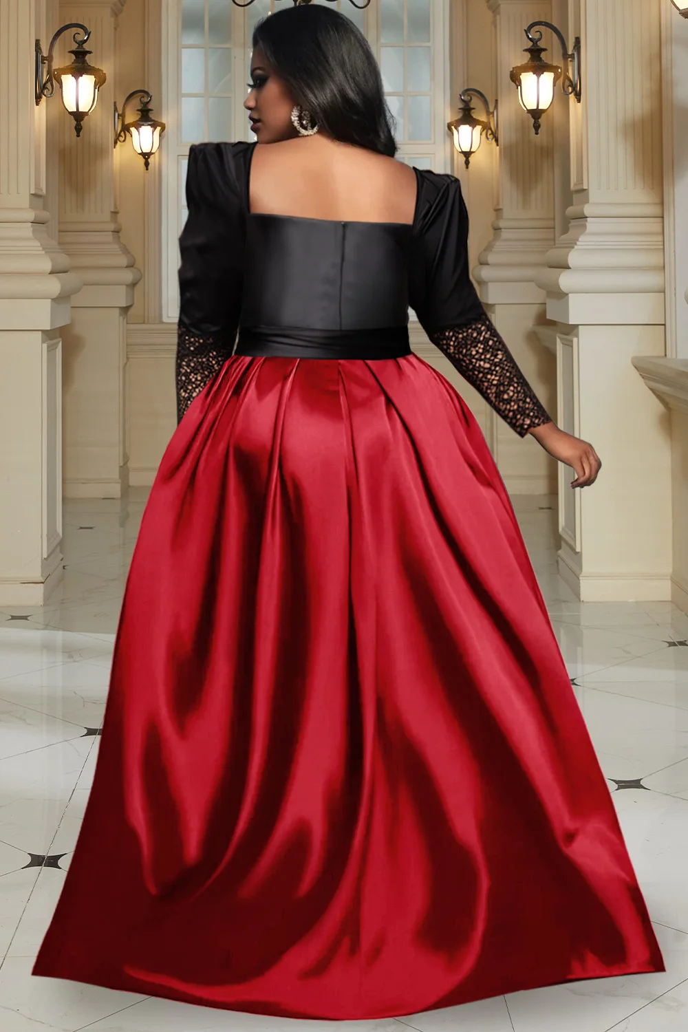 Золотые атласные платья миди с баской для женщин