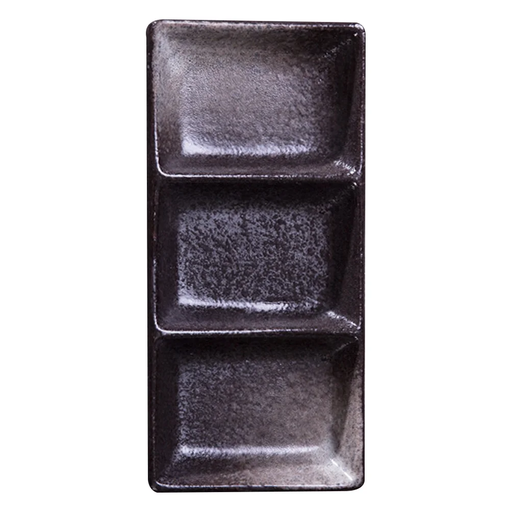 

Creative Seasoning Dish Ceramic Multi-Grid Dipping Dish Kitchen Accessory