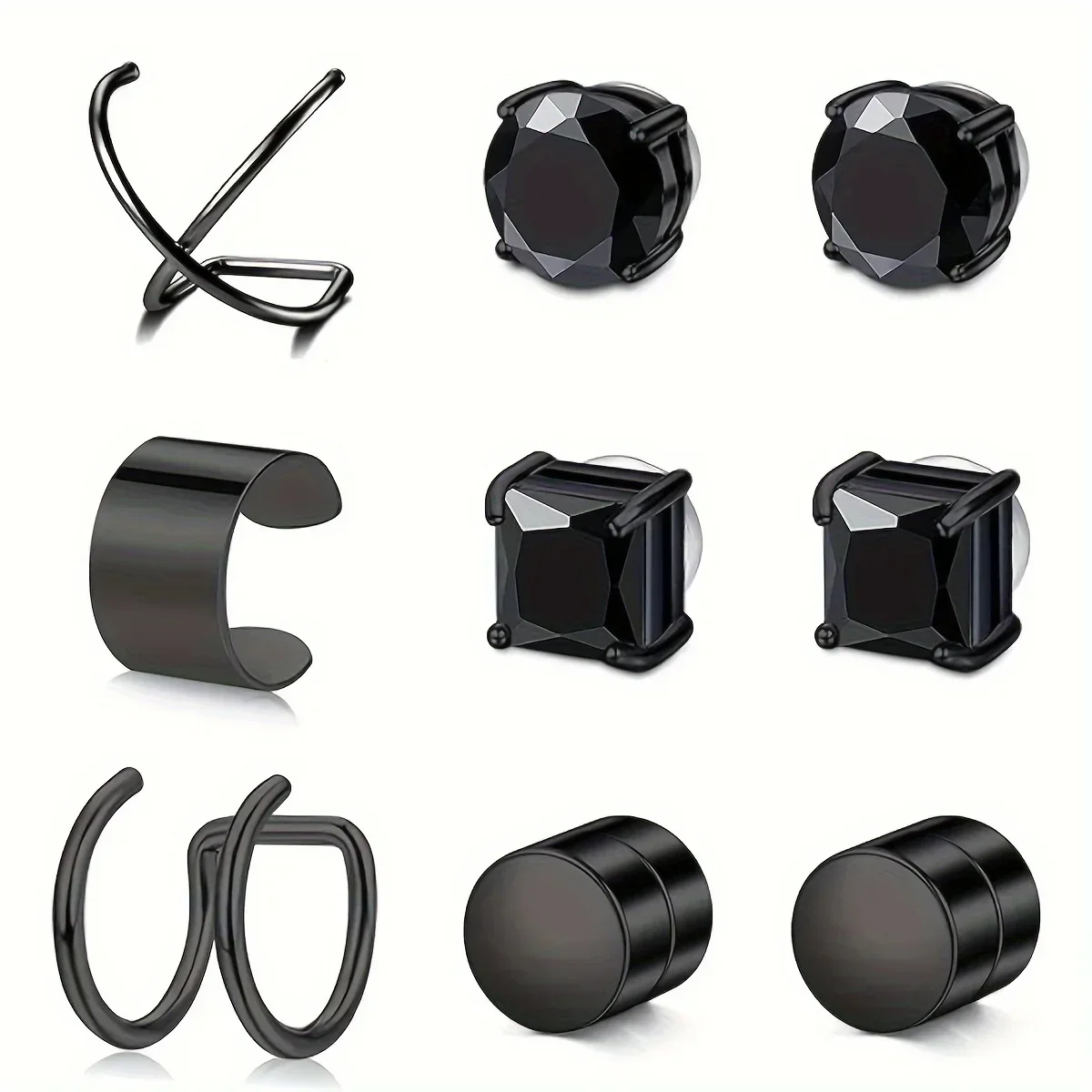 2 шт. магнитные серьги-подвески из нержавеющей стали