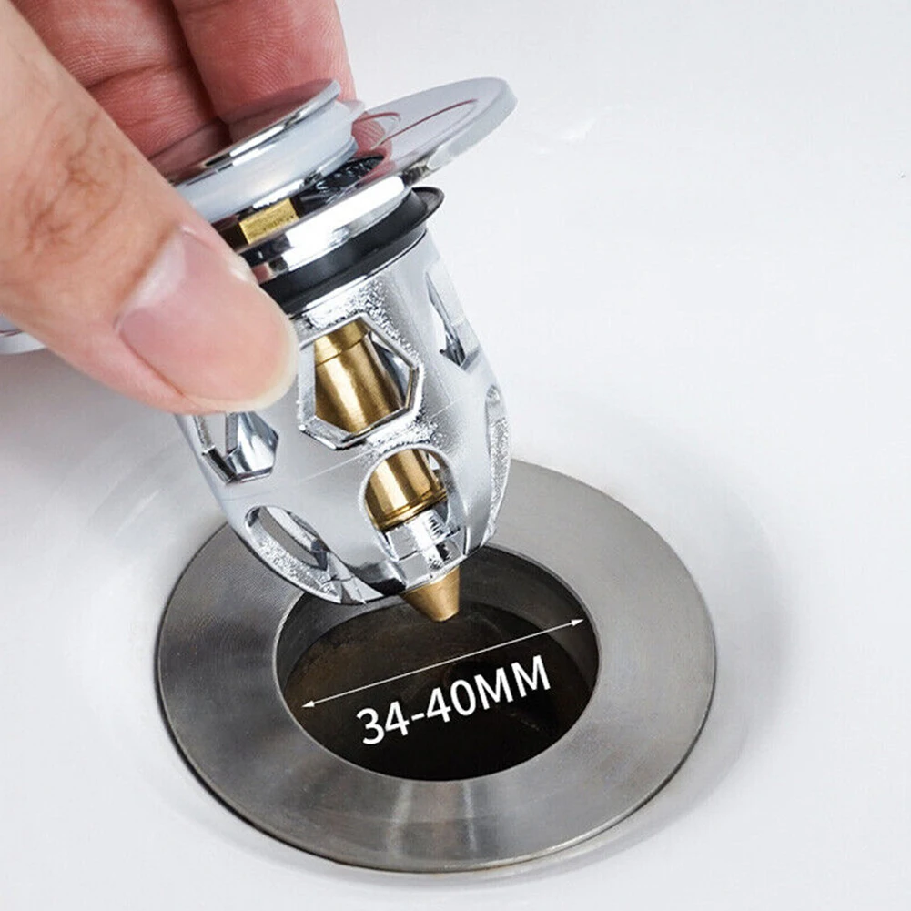 

Drain Filter Sink Stopper Plug And Play Plug-in Pressing Sensitive 60*50*30mm All-copper Bounce Core Drain Pipe