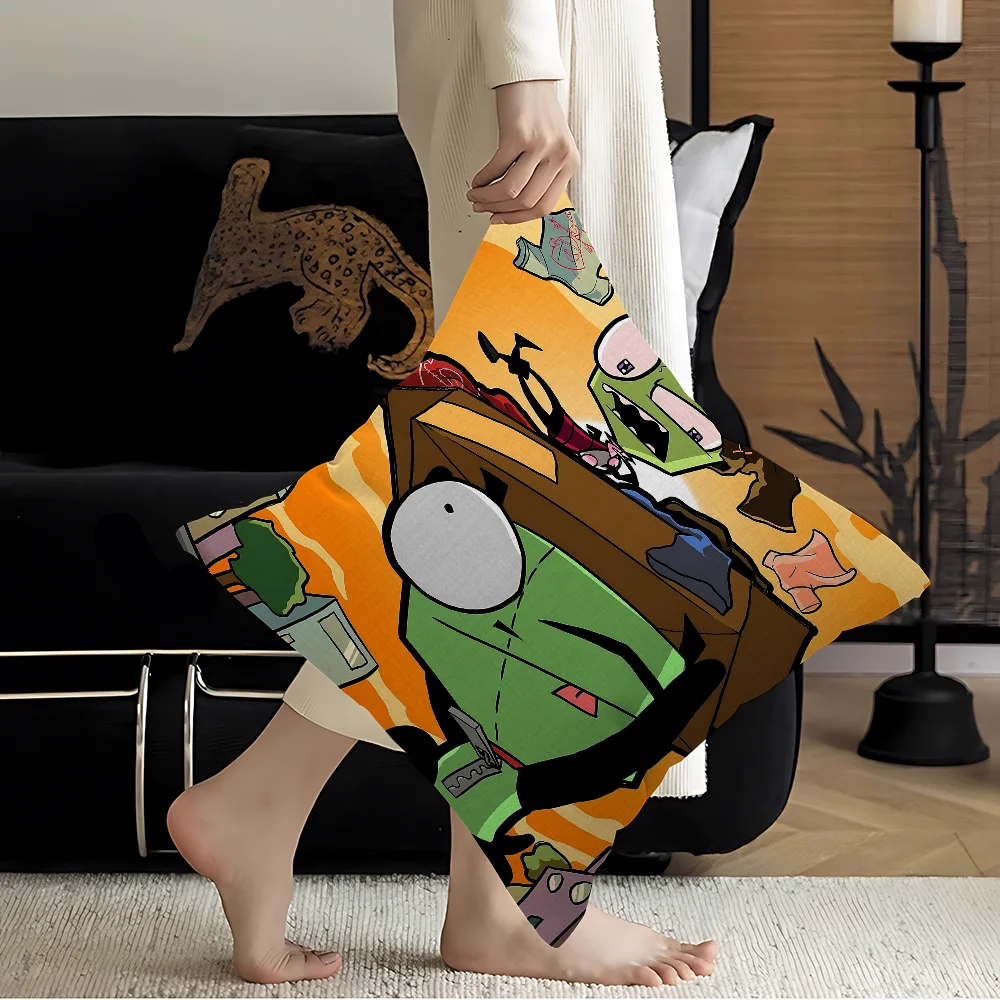 Фото Наволочка Invader Z-Zim, чехол для диванной подушки, украшение для дома, комнаты, детский подарок №4