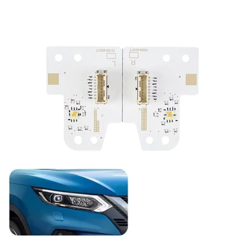 Фото AB16-Светодиодная плата передней фары автомобиля DRL для Nissan Qashqai J11 2019-2022, модуль Angel Eye, печатная плата №2