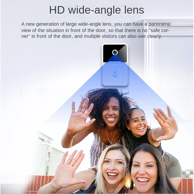 Дверной звонок с камерой беспроводной комплект видеодверной WIFI 1080P HD уличный