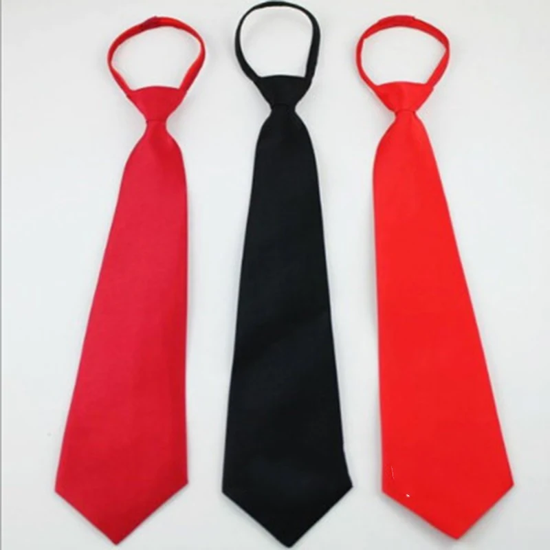 

Детские галстуки 8 см для мужчин, ленивые, узкие, легко тянущиеся, веревочный галстук, однотонные, на молнии, свадебные, деловые, большие галстуки на молнии
