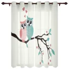 Занавески для французского окна День Святого Валентина сова любовь Сердце Гостиная Столовая детская спальня современный роскошный домашний декор занавески балдахин