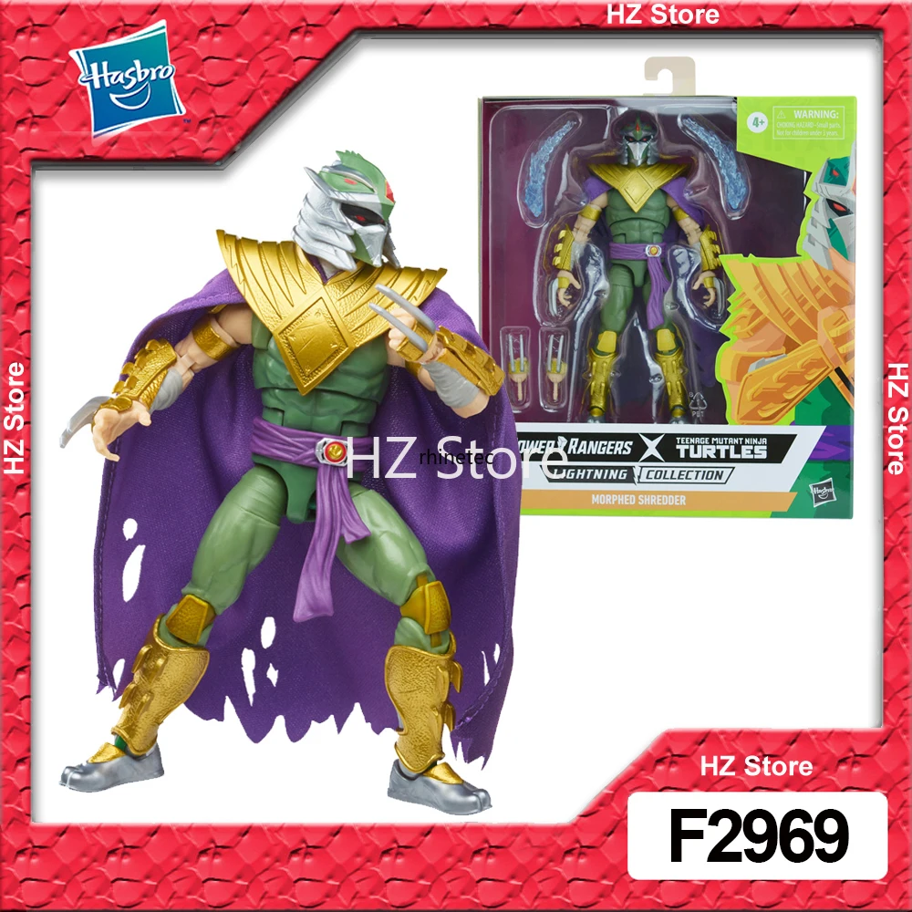 

Hasbro MMPR TMNT Power Rangers Lightning: Green Ranger Shredder with Fabric Cloak and Extra Hands Deluxe Action Figure F2969