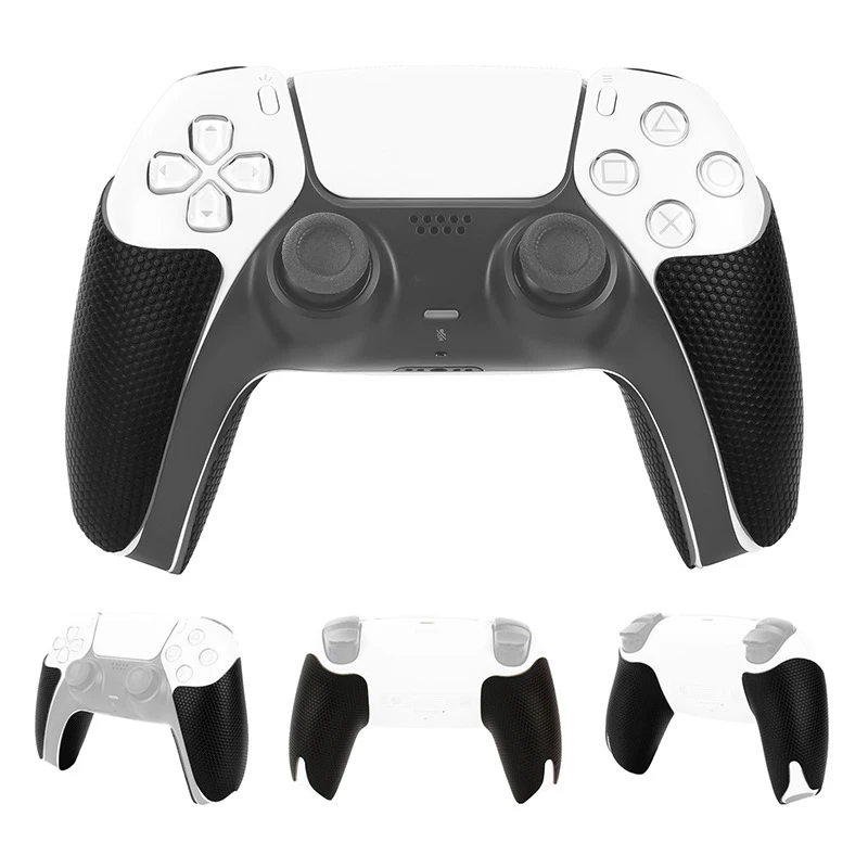 

2 Pcs For Gamers Gamepad Anti-slip Skin Light Thumb Stick Grip Cap Non-slip Skin Protection Cover For Ps5 Controller Black