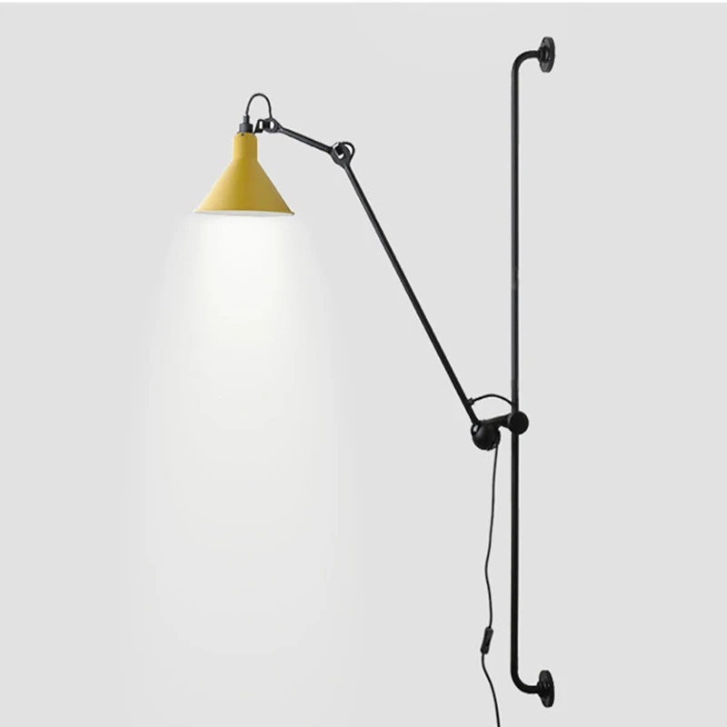 

American Retro Industrial Rotatable Led Wall Lamp Large Size 120cm Paint Metal Wall Lamp Led Bing vision for Indoor Lighting
