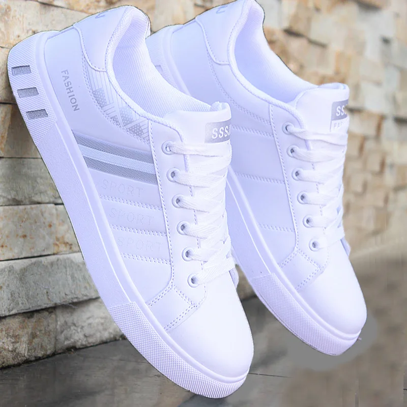White vulcanized sneakers boys cheap flat comfortable shoes men autumn spring 2022 fashion sneakers