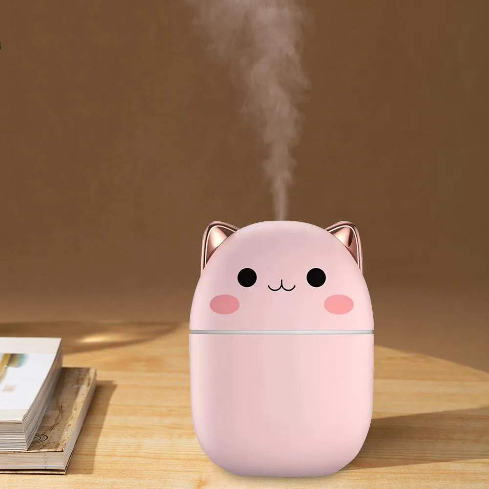 Новый Настольный увлажнитель воздуха с красочной атмосферной подсветкой