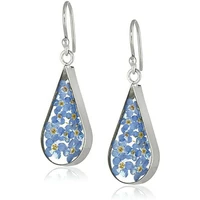fashion girl earring women jewelry cubic zircon silver drop earrings flower
