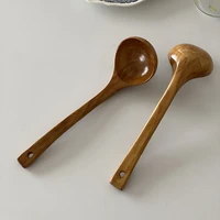 simple wooden spoon bamboo kitchen cooking utensil tool soup teaspoon catering for household scoop for eating mixing tableware