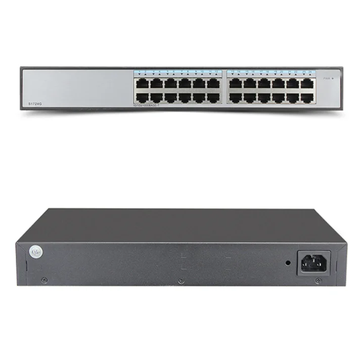 

HW S1700-24GR 24-портовый полный гигабитный неуправляемый переключатель 19-дюймовый монтажный стеллаж plug and play