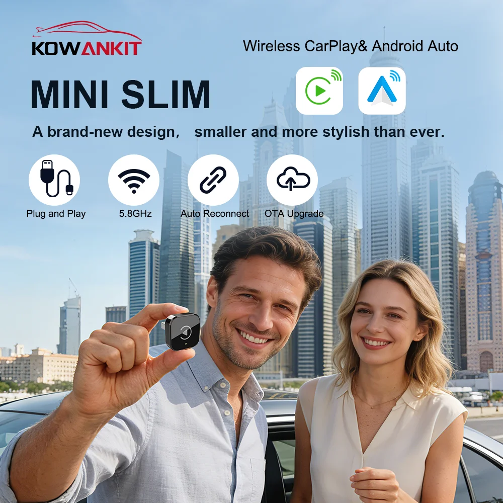 Фото Беспроводной адаптер Carplay Android Auto 2 в 1 Smart Mini Ai Box Plug & Play Wi-Fi Usb Dongle Подходит для автомобилей из 2016+ 2026 Новый №3