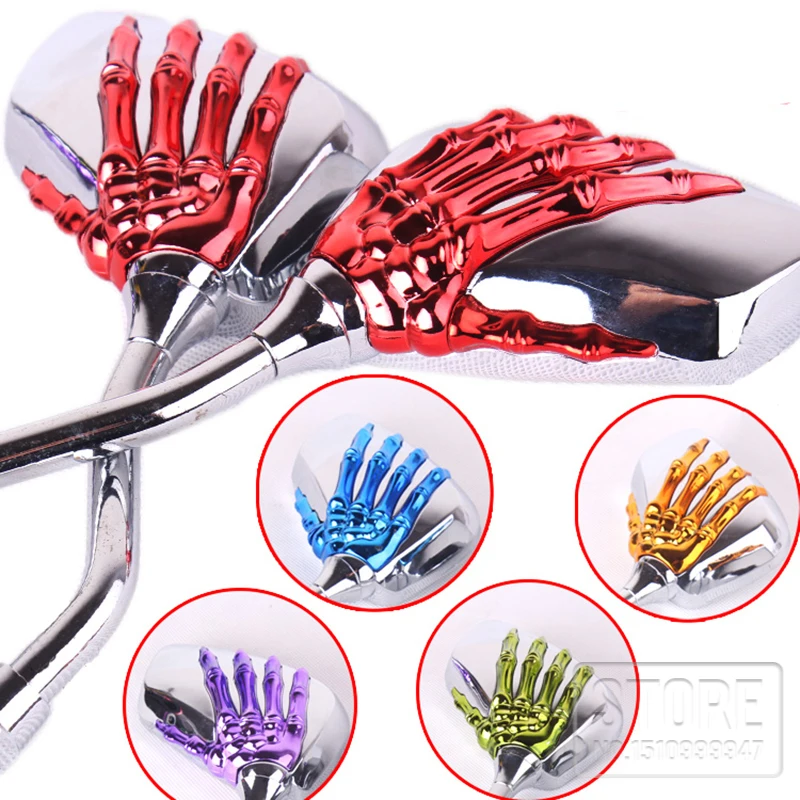 

Зеркало заднего вида, хромированное, с черепом