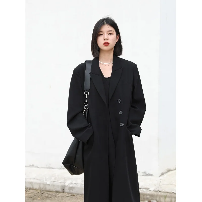 

Women Blazers Thick Long Trench Coat Women's Tailored Coats Windbreaker Outerwear Female Top Office Lady Autumn Winter