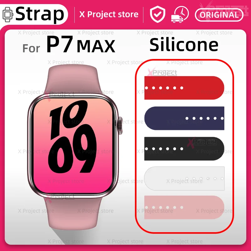 

Silicone Strap for P7 MAX Smart Watch Band Series 7 P7MAX Smartwatch Bracelet Watchband Men Women Wristbands pk W17 W27 W37 pro