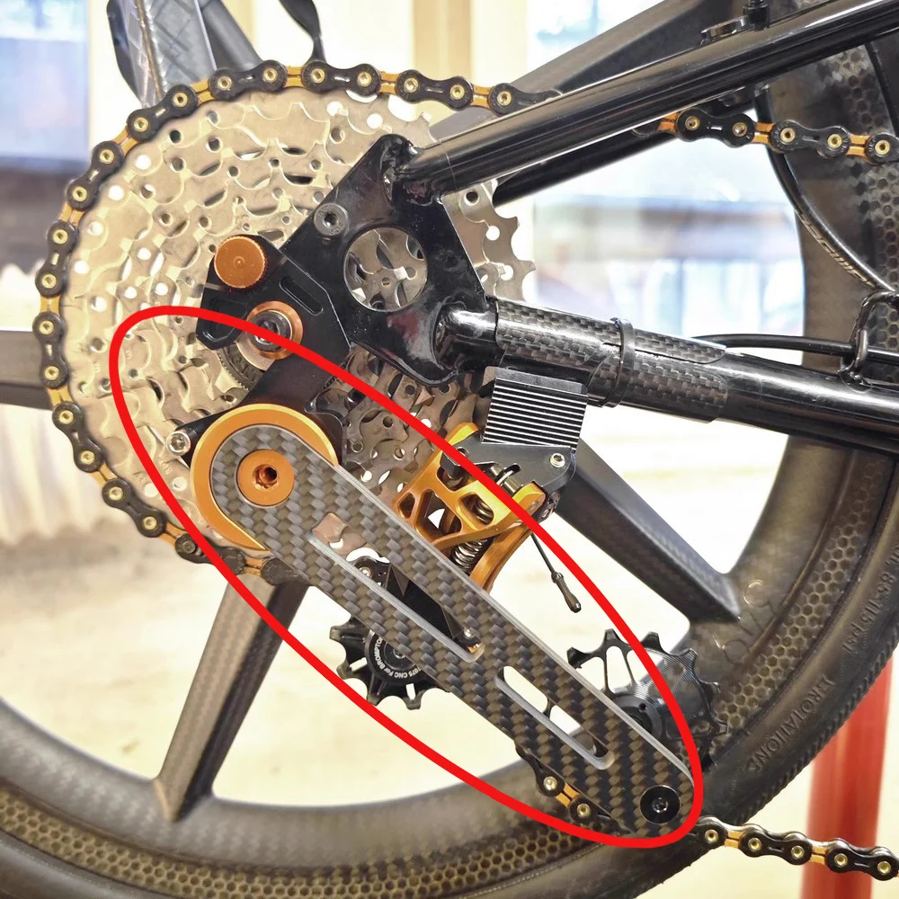 Натяжитель Unionjack из углеродного волокна для Brompton 7speed Pline Tline 10T 12T 14T шкив 7V