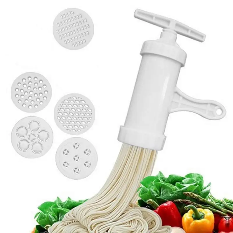 

New Arrival 1 PC Hand Handleiding Noodle Maker Pasta 'S Making Machine Plastic Druk Spaetzle Maker Noodle Press Pasta Machines