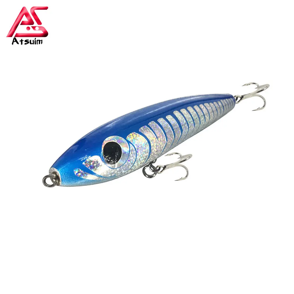 

AS TopWater Wobblers Swim Stickbait Lure Fishing 65g100g Wooden GT Tuna Trolling Pencil Artificial Floating Long Casting Pesca