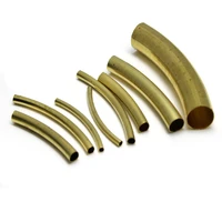 10 100pc brass curved tube spacer beads diy handmade jewelry making accessories for necklace bracelet connector jewelry findings