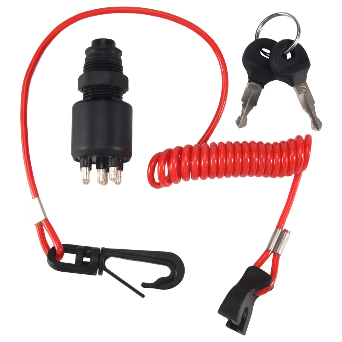 Ignition Switch Key Lanyard Lock Assembly for 1996 Up Evinrude 5005801