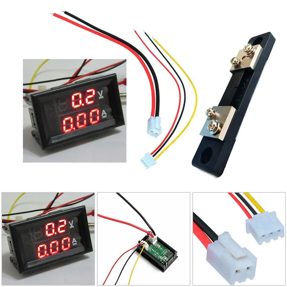 

Accessories Durable New Quality Practical Digital Voltmeter Amp Volt Tester Voltage Current With Shunt 1PC 50A